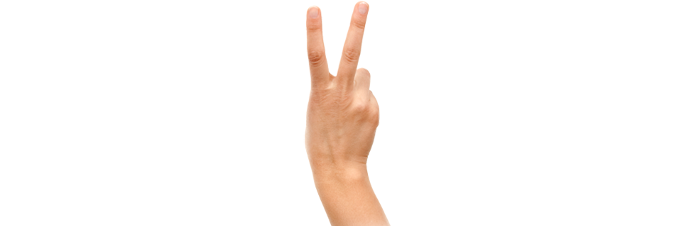 Victory hand sign